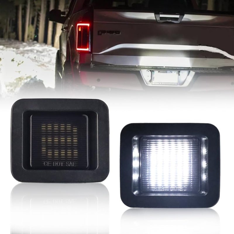 VANKUB LED License Plate Light for Fo-rd 2015-2020 F150 2017-2020 Raptor Pickup Truck, F150 Led Rear Tag Lamp, 6000K White Lights, 2 PCS - Image 1